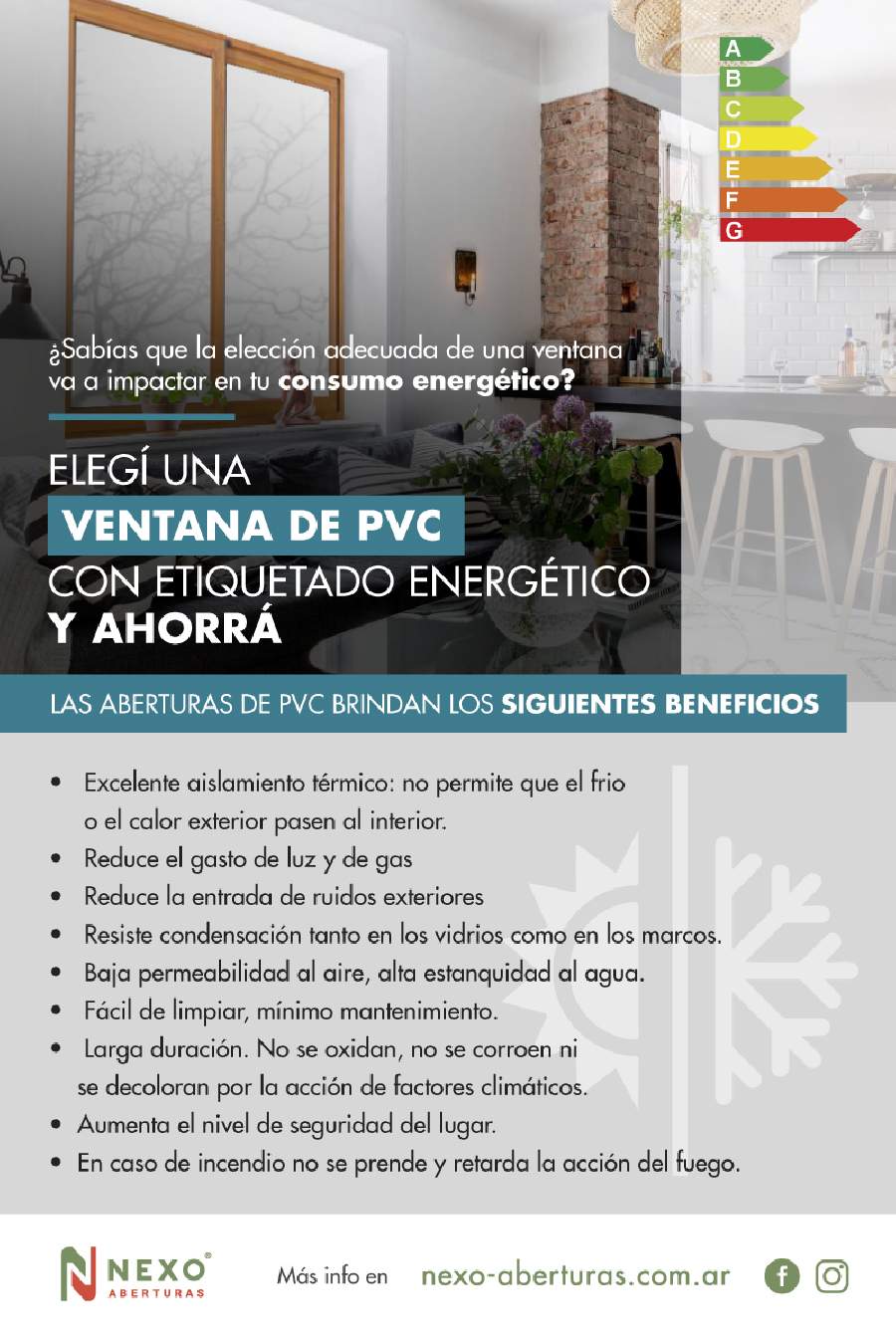 Ventanas de PVC con etiquetado energético 